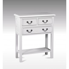 Three Drawer Telephone Cabinet in French White